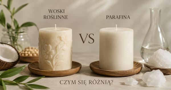 Naturalne woski roslinne i parafina - porownanie materialow wykorzystywanych do produkcji swiec