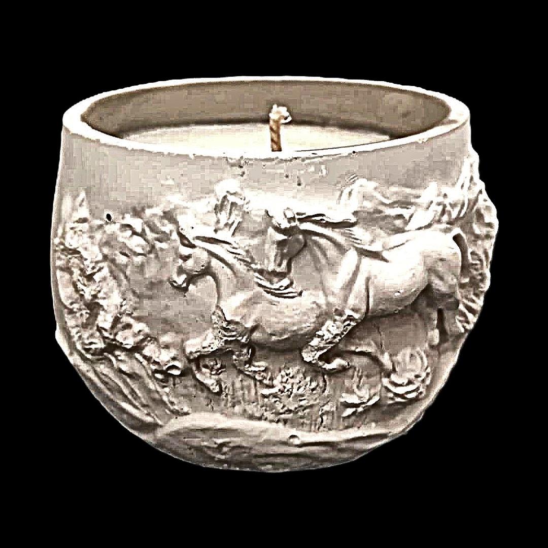 Świeca "Galop Wolności" z Motywem Koni