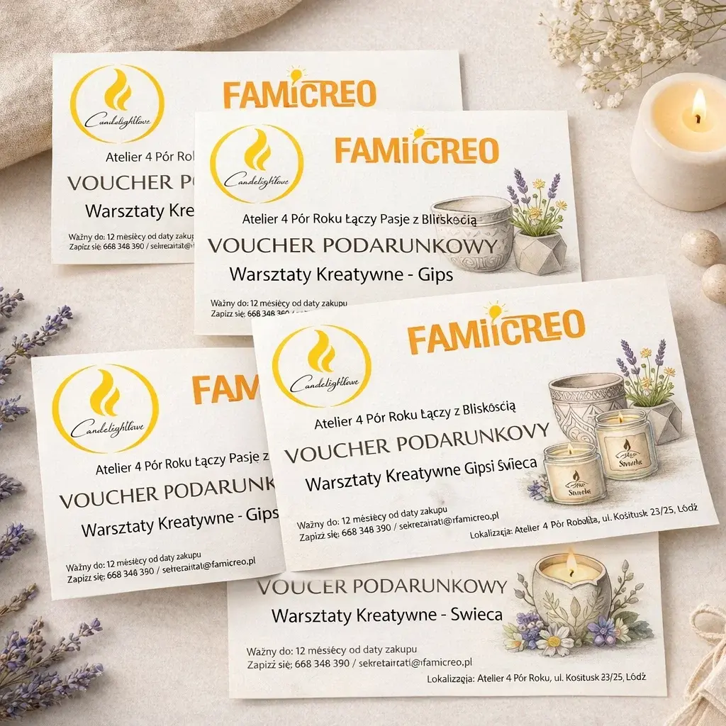 Voucher Podarunkowy Warsztaty Kreatywne - Świeca